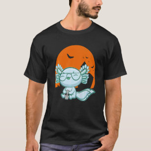 Blue Axolotl Ambystoma Mexicanum pearl Walking Fis T-shirt