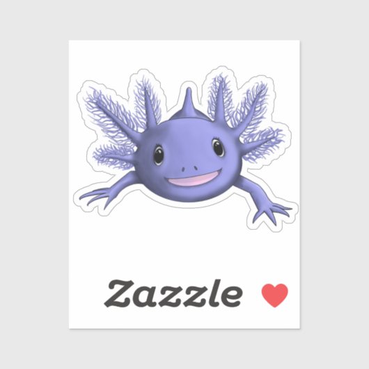 Blue Axolotl Sticker (Vel)