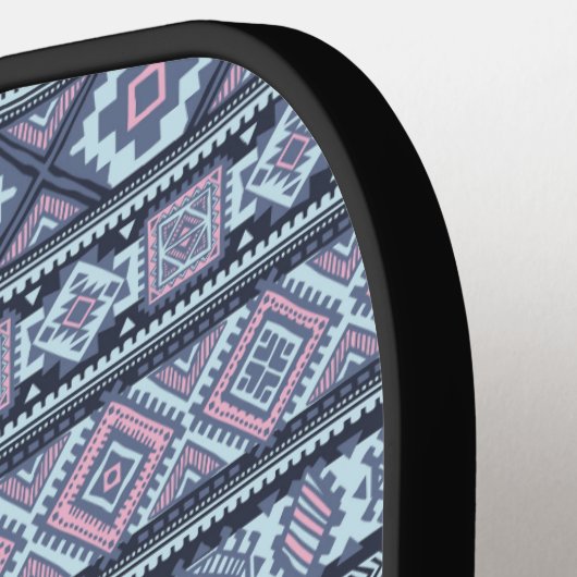 Blue Aztec ontworpen Pickleball Paddle (Links Detail)