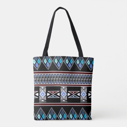 Blue Aztec Print Tas (Achterkant)