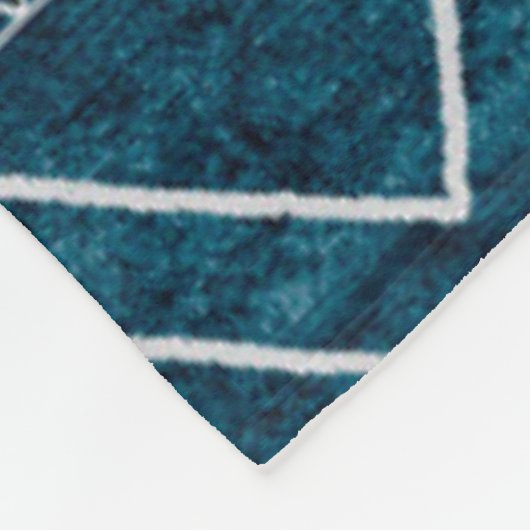 Blue Aztec Tribal Geometric Pattern Fleece Deken (Hoek)