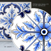 Blue Azulejo Talavera Ceramic Tile Tegeltje