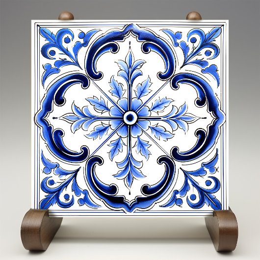 Blue Azulejo Talavera Ceramic Tile Tegeltje
