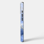 Blue Azure Waterverf Alcoholinkt  Case-Mate iPhone Case (Achterkant / Links)