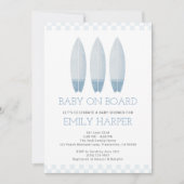 Blue Baby aan boord Baby shower Kaart (Voorkant)