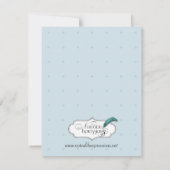 Blue Baby Animal Mobiel Baby shower Uitnodiging (Achterkant)