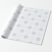 Blue Baby Baby shower Waterverf Cadeaupapier (Uitgerold)