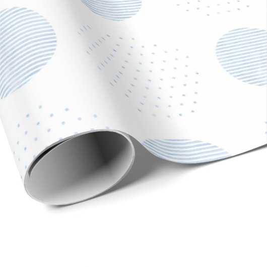 Blue Baby Baby shower Waterverf Cadeaupapier (Rol Hoek)