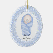 Blue Baby Baby's eerste kerst Ornament (Rechts)