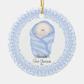 Blue Baby Baby's eerste kerst Ornament (Voorkant)