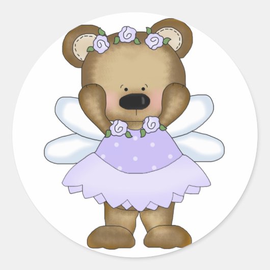 Blue Baby Beer Fairy Ronde Sticker (Voorkant)
