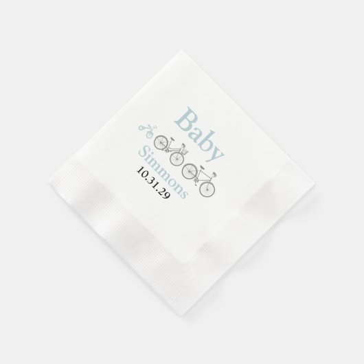 Blue Baby Bicycle Servet (Hoek)