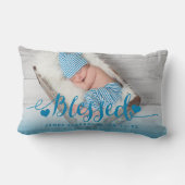 Blue Baby Birth Photo Keepomwille Pillow Kussen (Achterkant)