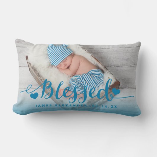 Blue Baby Birth Photo Keepomwille Pillow Kussen (Voorkant)