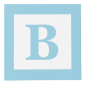 Blue Baby Block Sonogram Zwangerschap Keepsake Fot Kubus (Voorkant)