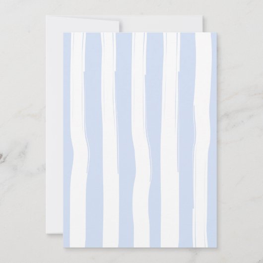 Blue Baby Bloom Douche Uitnodiging (Achterkant)