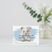 Blue Baby Blue Shower Raffle Ticket Informatiekaartje (Staand voorkant)