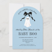 Blue Baby Boo Ghost Halloween Baby shower Kaart (Voorkant)
