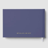 Blue Baby Book Verijdeld Script Keepsake voor moed Gastenboek (Achterkant)