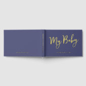 Blue Baby Book Verijdeld Script Keepsake voor moed Gastenboek (Volledig)