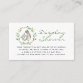 Blue Baby Booties Baby shower Display Douche Informatiekaartje (Voorkant)