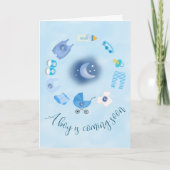 Blue Baby Boy Baby shower (Voorkant)