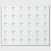 Blue Baby Boy Balloon Celebration  Cadeaupapier (Vlak)