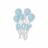 Blue Baby Boy Balloon Celebration Sticker (Voorkant)