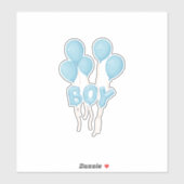 Blue Baby Boy Balloon Celebration Sticker (Vel)