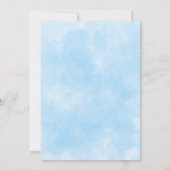 Blue Baby Boy Barly Wacht Teddy Bear Baby shower Kaart (Achterkant)