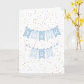 Blue Baby Boy - Bedankt kaart (Gele Bloem)