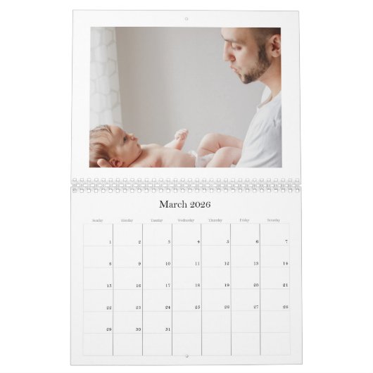 Blue Baby Boy Birth Announcement Calendar 2026 Kalender (Mar 2026)