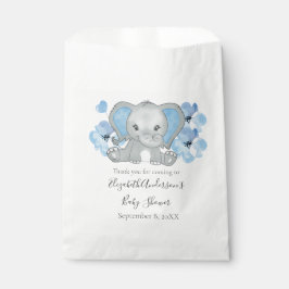 Blue Baby Boy Elephant Baby shower Flowers ballon Bedankzakje