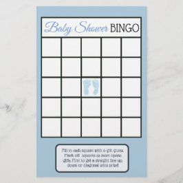 Blue Baby Boy Footprint Thors baby shower games Flyer
