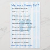Blue Baby Boy Footprint Thors baby shower games Flyer (Achterkant)