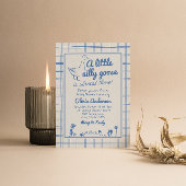 Blue Baby Boy Hand getekend Gekke Goose Baby showe Kaart