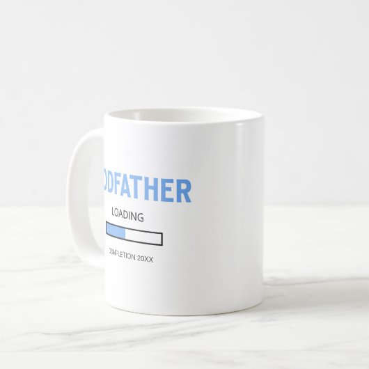 Blue Baby Boy Loading in 2023 Godfather proposal Koffiemok (Voorkant links)