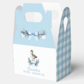 Blue Baby Boy Mallard Duck Baby shower Bedankdoosjes (Geopend)