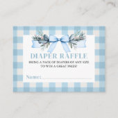 Blue Baby Boy Mallard Duck Luier Raffle Informatiekaartje (Voorkant)