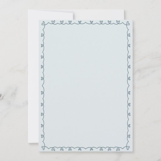 Blue Baby Boy Olifant en Ballon Waterverf Kaart (Achterkant)