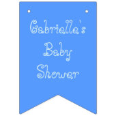 Blue Baby Boy Oyster shell en Pearl Baby shower Vlaggetjes (Tweede vlag)