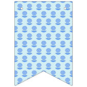 Blue Baby Boy Oyster shell en Pearl Baby shower Vlaggetjes (Derde vlag)