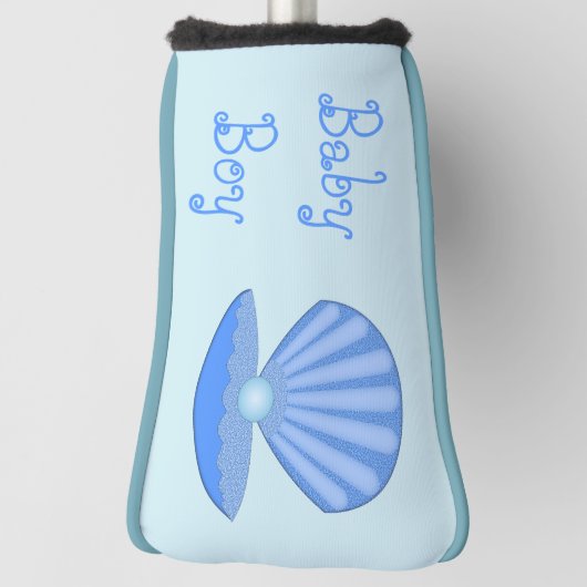 Blue Baby Boy Oyster shell en Pearl Custom Golfheadcover (Draai 90)