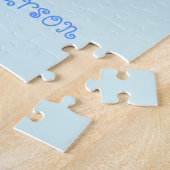 Blue Baby Boy Oyster shell en Pearl Custom Legpuzzel (Zijkant)