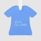 Blue Baby Boy Oyster shell en Pearl Custom Ornament (achterkant)