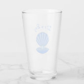 Blue Baby Boy Oyster Shell en Pearl Dad to Be Glas (Achterkant)