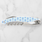 Blue Baby Boy Oyster shell en Pearl Patterned Kurkentrekker (Achterkant)
