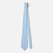 Blue Baby Boy Oyster shell en Pearl Patterned Stropdas (Voorkant)