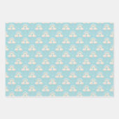 Blue Baby Boy Rainbow en Rabbit Inpakpapier Vel (Voorkant)