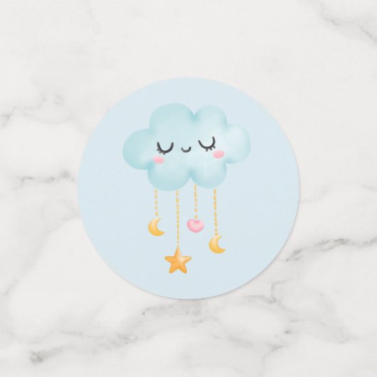 Blue Baby Boy Shower Confetti (Kleine voorkant)